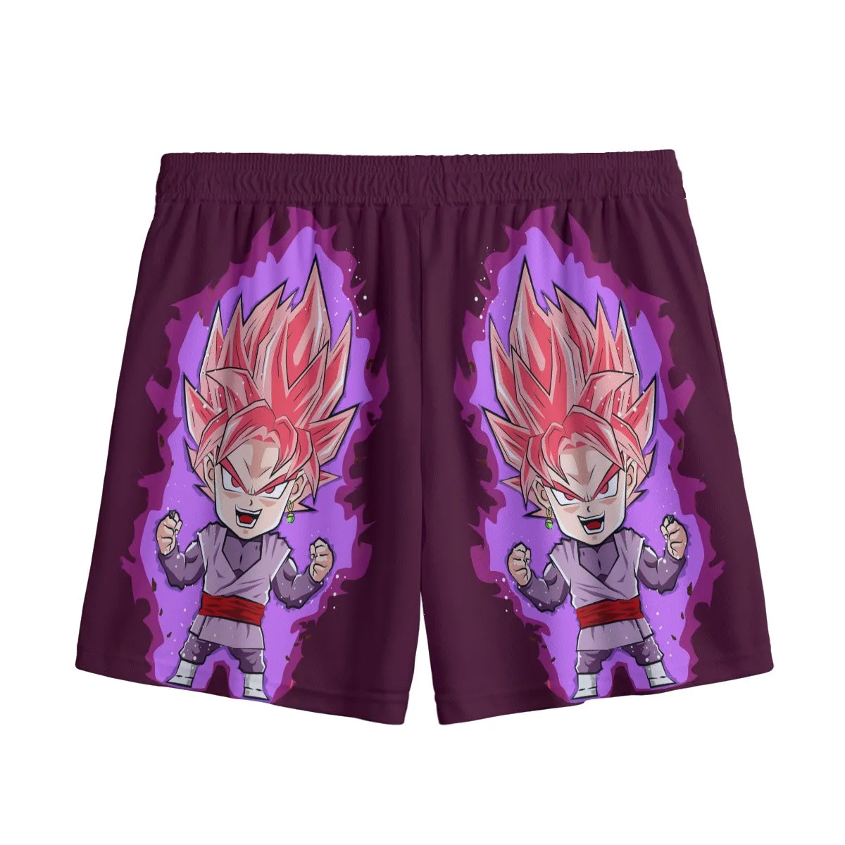 DBZ Goku Black Zamasu Rose Super Saiyan Cute Chibi Design Mesh Shorts