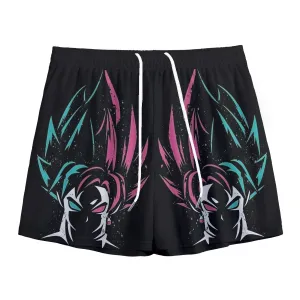 DBZ Goku Super Saiyan God Blue Rose SSGSS Dope Design Mesh Shorts