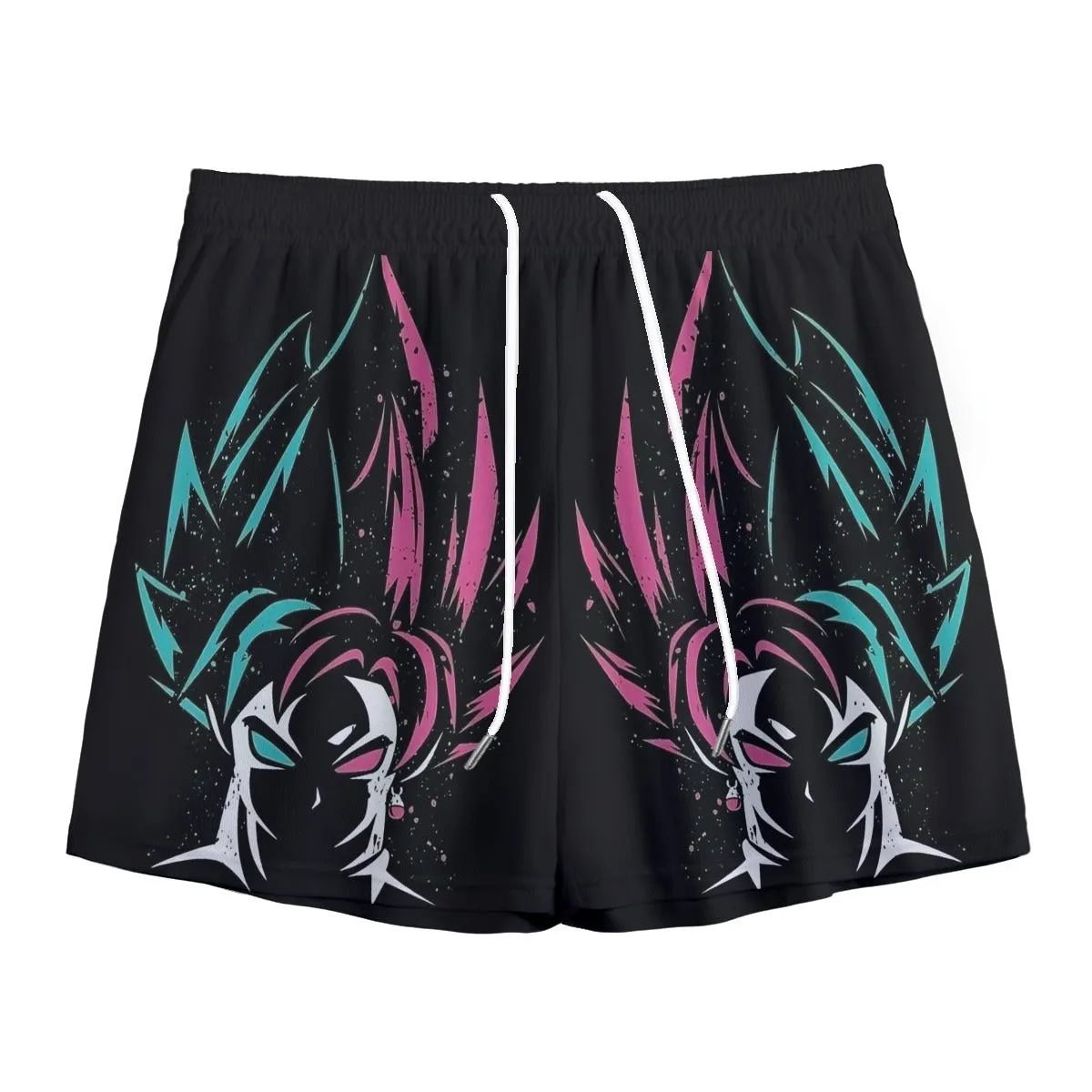DBZ Goku Super Saiyan God Blue Rose SSGSS Dope Design Mesh Shorts