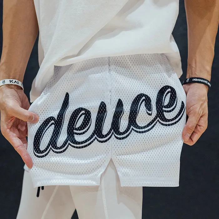 Deuce Mesh Shorts | White/Black