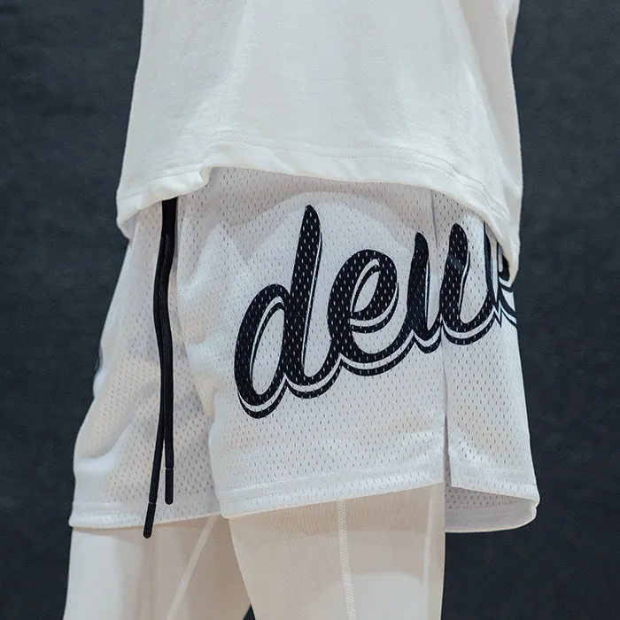 Deuce Mesh Shorts | White/Black