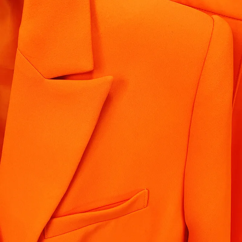 Double Breasted Blazer Suit Set