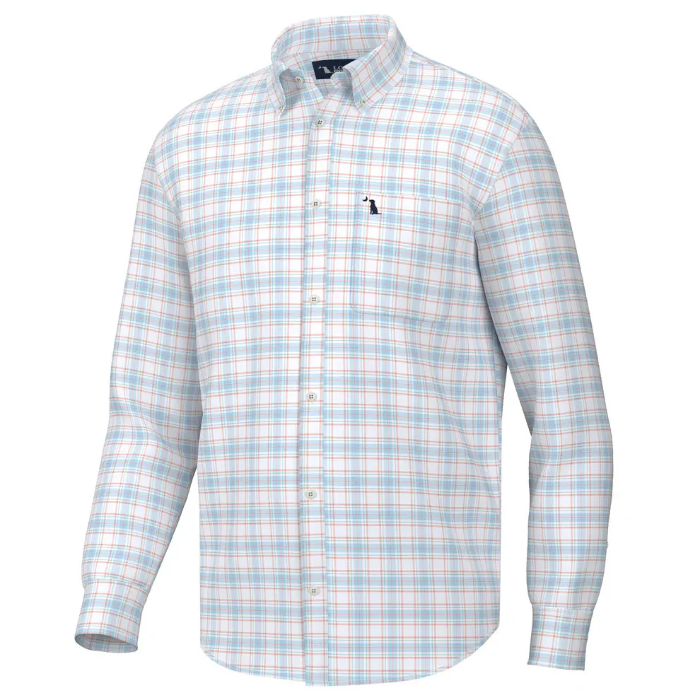 Evans Coral and Teal Button Down