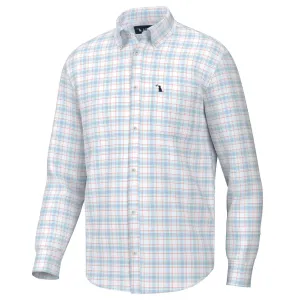 Evans Coral and Teal Button Down