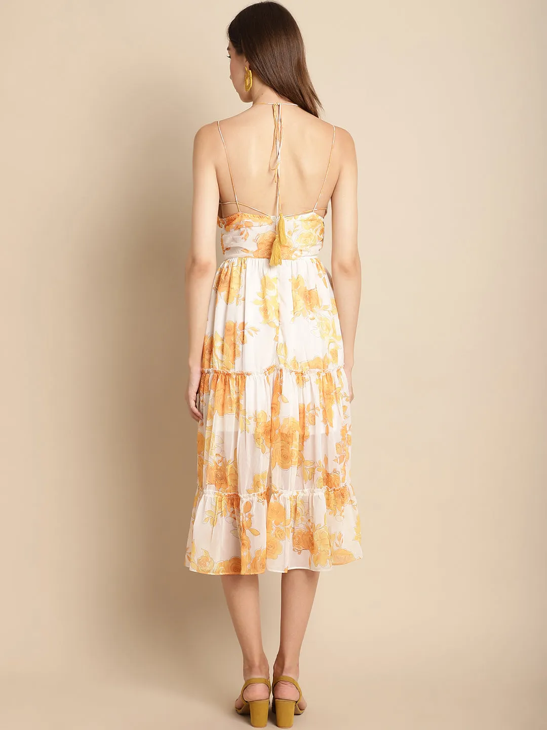 Floral Printed Chiffon Dress