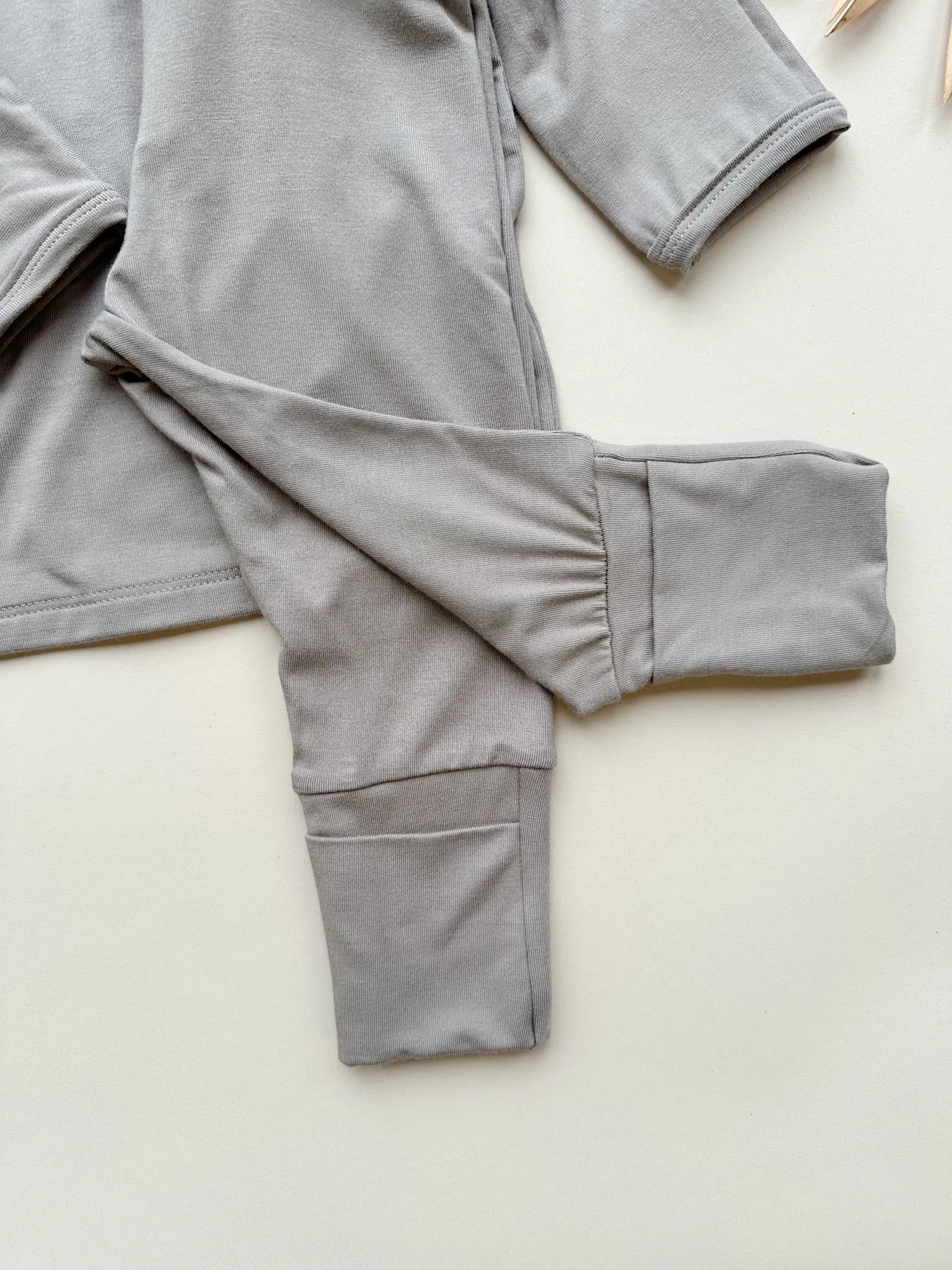 Fold-Over Footie Bamboo Leggings | Cappuccino