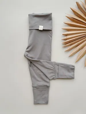 Fold-Over Footie Bamboo Leggings | Cappuccino