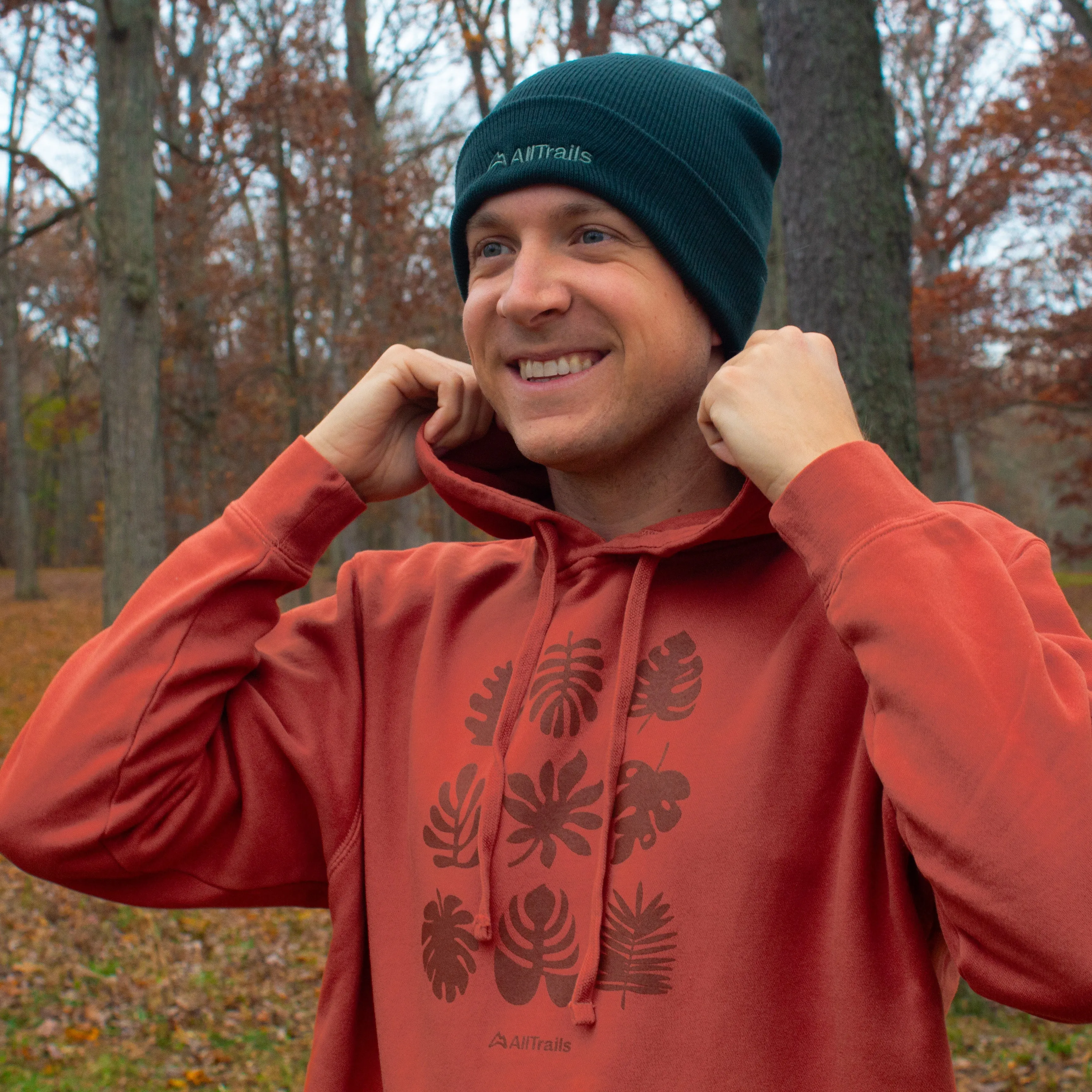 Foliage Comfort Wash Hoodie - Burnt Red