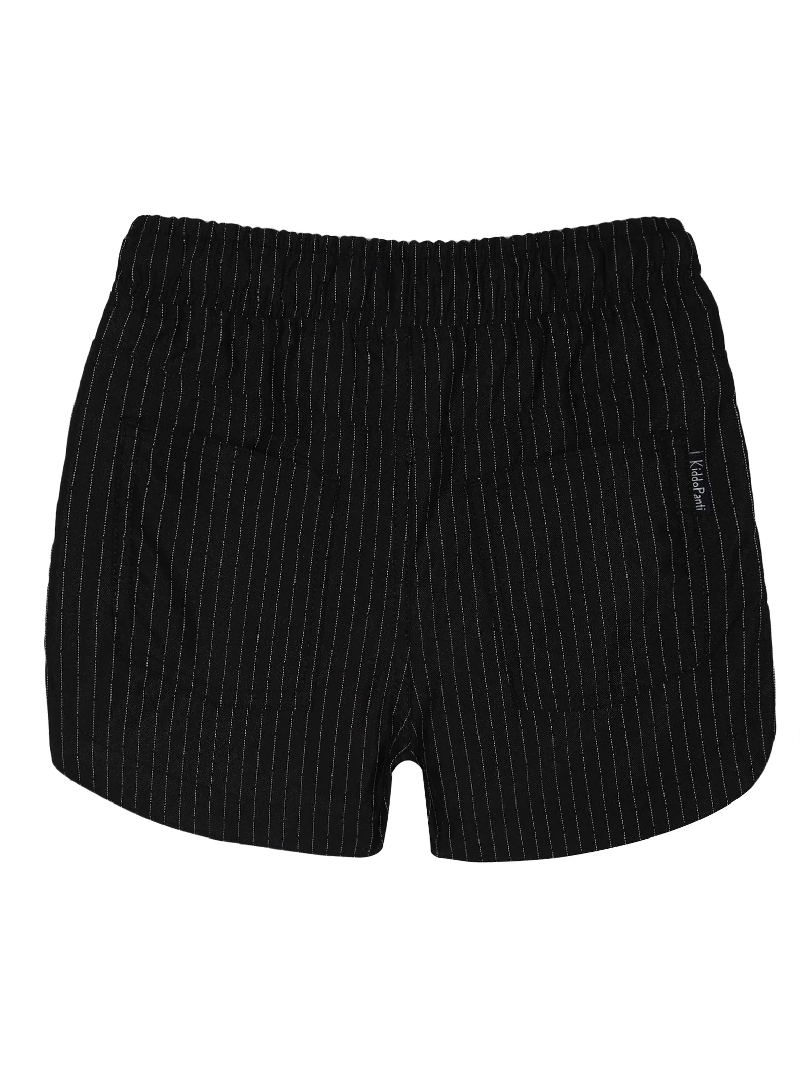 Girls Cropped Print Polo & Basic Roll up Hot Short Set