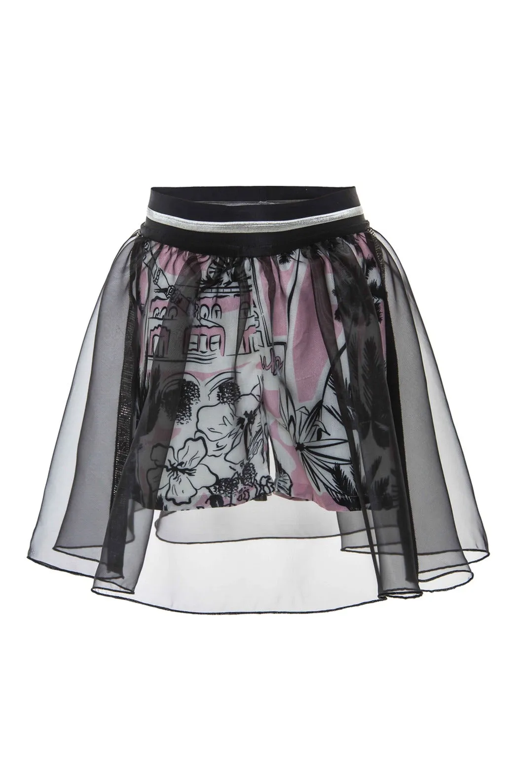 Girls Outfit Palm Themed Bomber and Shorts