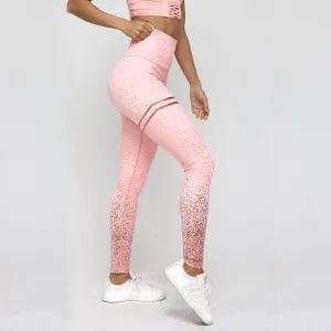 Gold Print High Waist Fitness Leggings