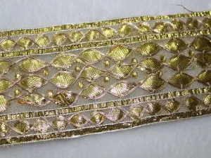 Golden Fancy Embellished Gota Work Embroidered Border