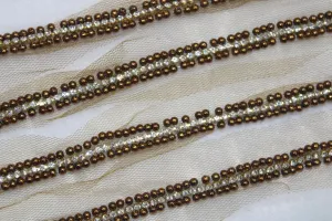 Golden Stone Work Embroidered Border