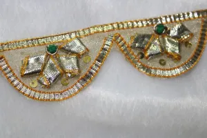 Golden Yellow Scalloped Gota Work Embroidered Border