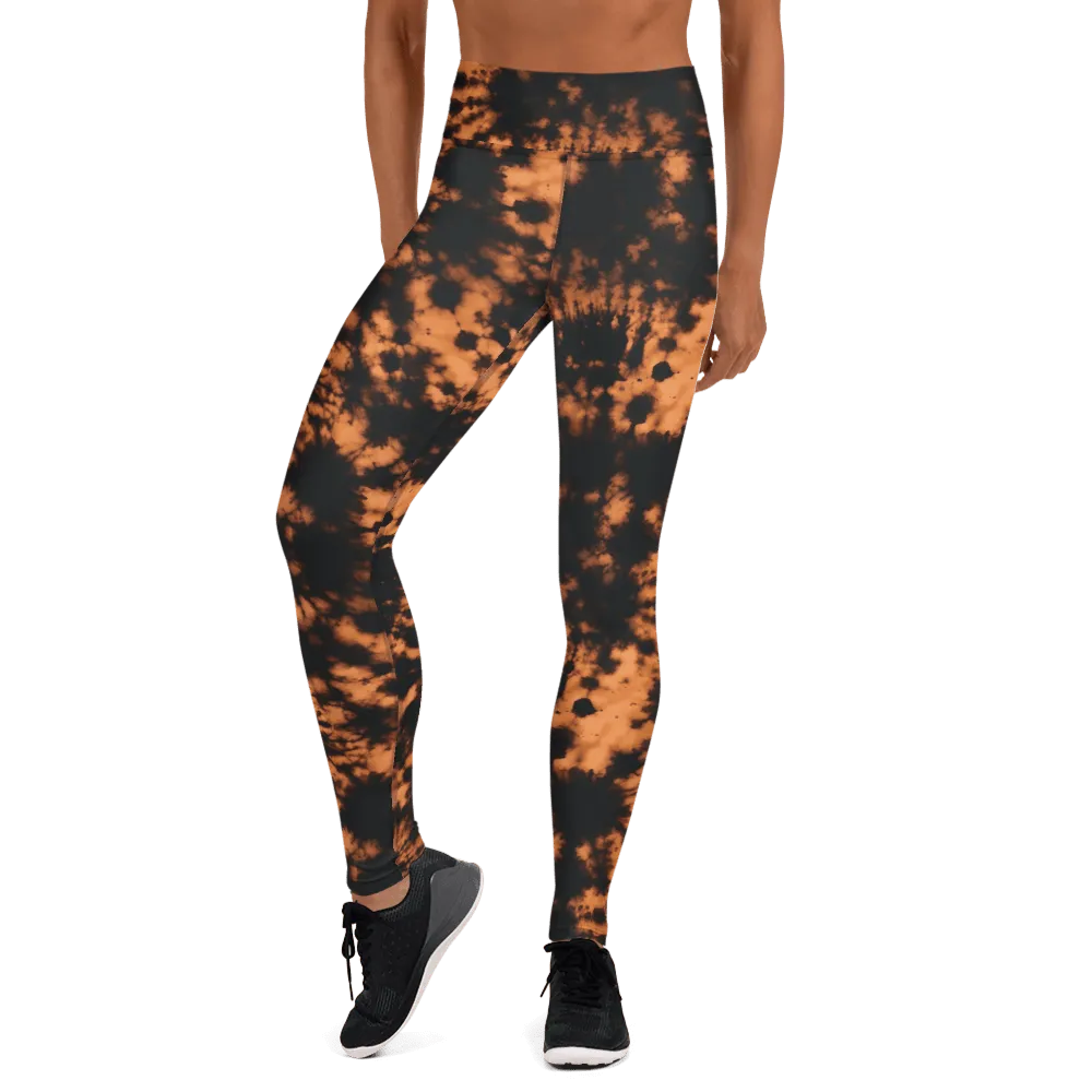Grunge Bleach Bath Yoga Leggings (READY TO SHIP)
