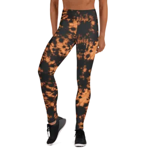 Grunge Bleach Bath Yoga Leggings (READY TO SHIP)