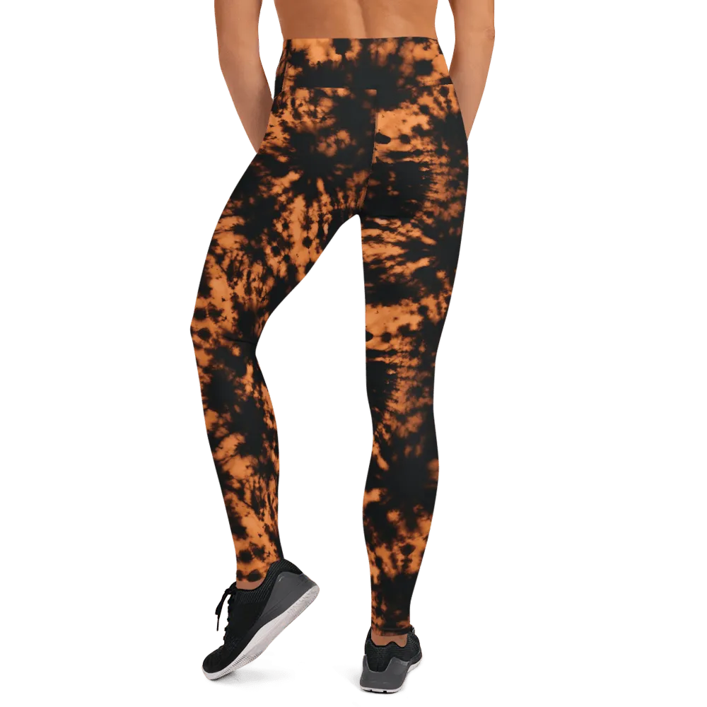 Grunge Bleach Bath Yoga Leggings (READY TO SHIP)
