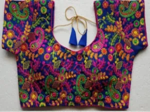 Heavy  Benglory Cotton Blouse with Kachhi embroidery work in womenfashion-wedding outfit