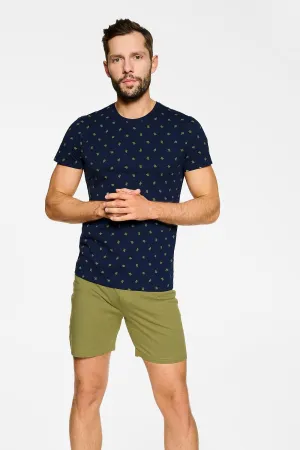 Henderson sleeves T-shirt and knee-length shorts men's pajamas