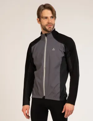 Herren Thermo Fahrradjacke Comfort Line Schwarz Grau