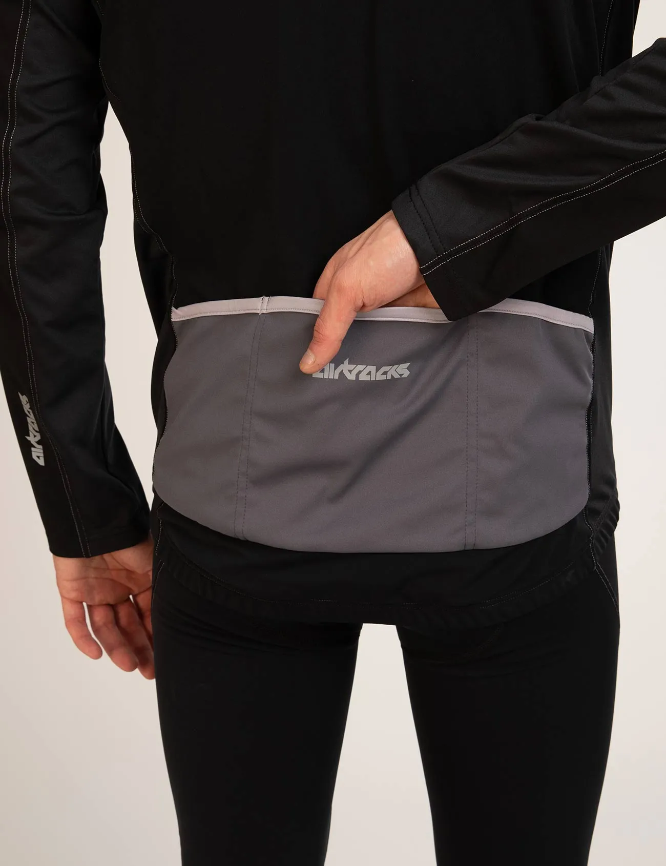 Herren Thermo Fahrradjacke Comfort Line Schwarz Grau