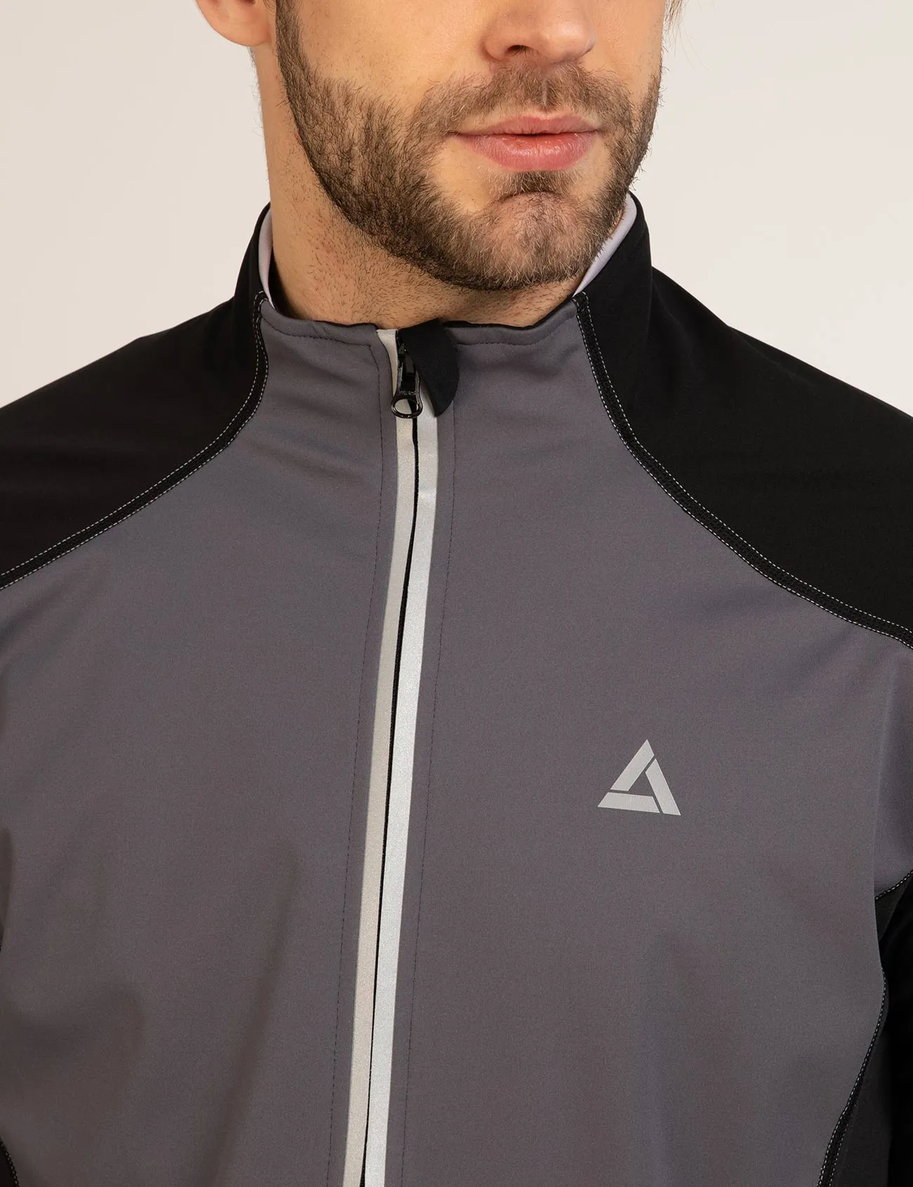 Herren Thermo Fahrradjacke Comfort Line Schwarz Grau