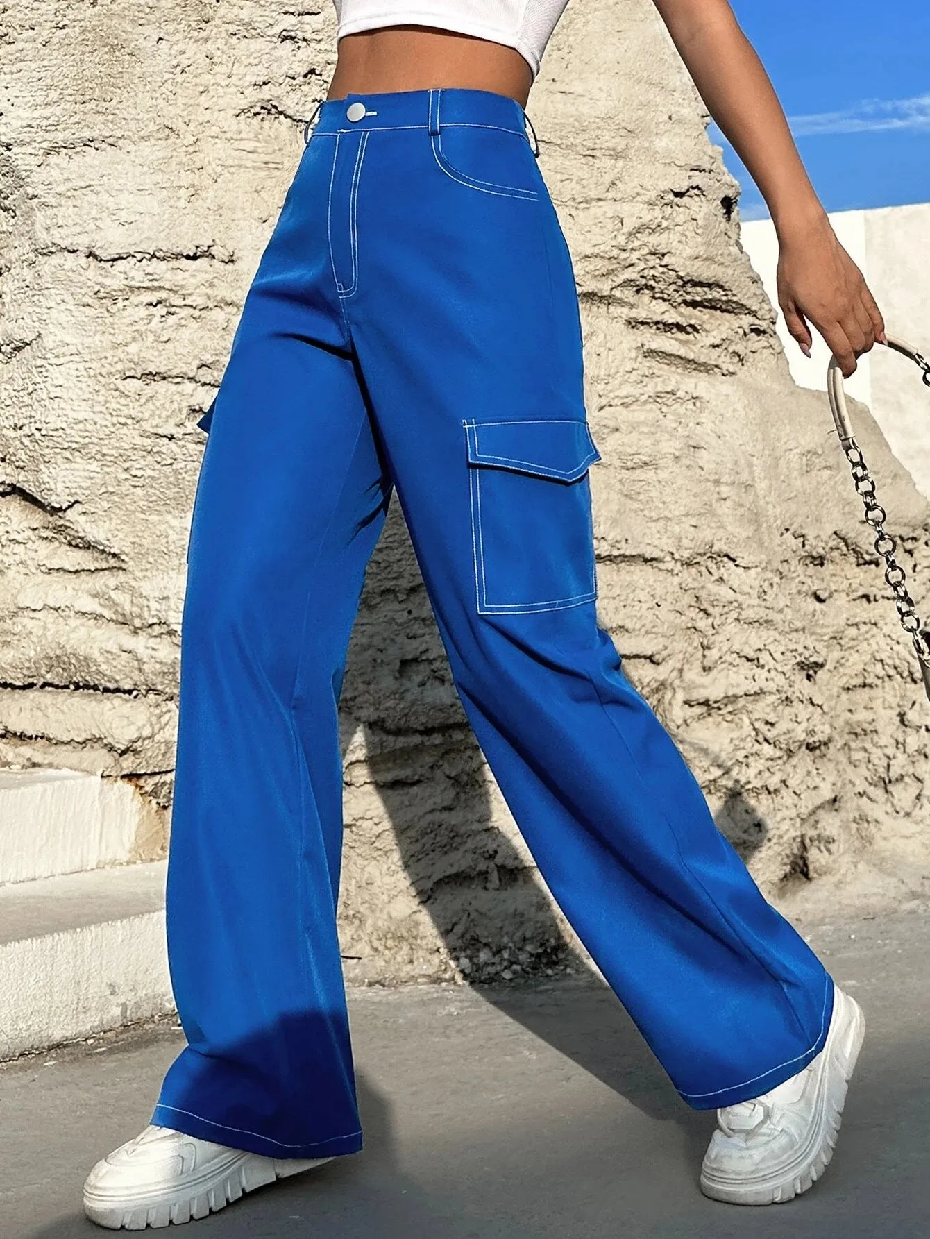 High Waist Cargo Pants