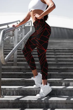 High Waist Geometry Capris
