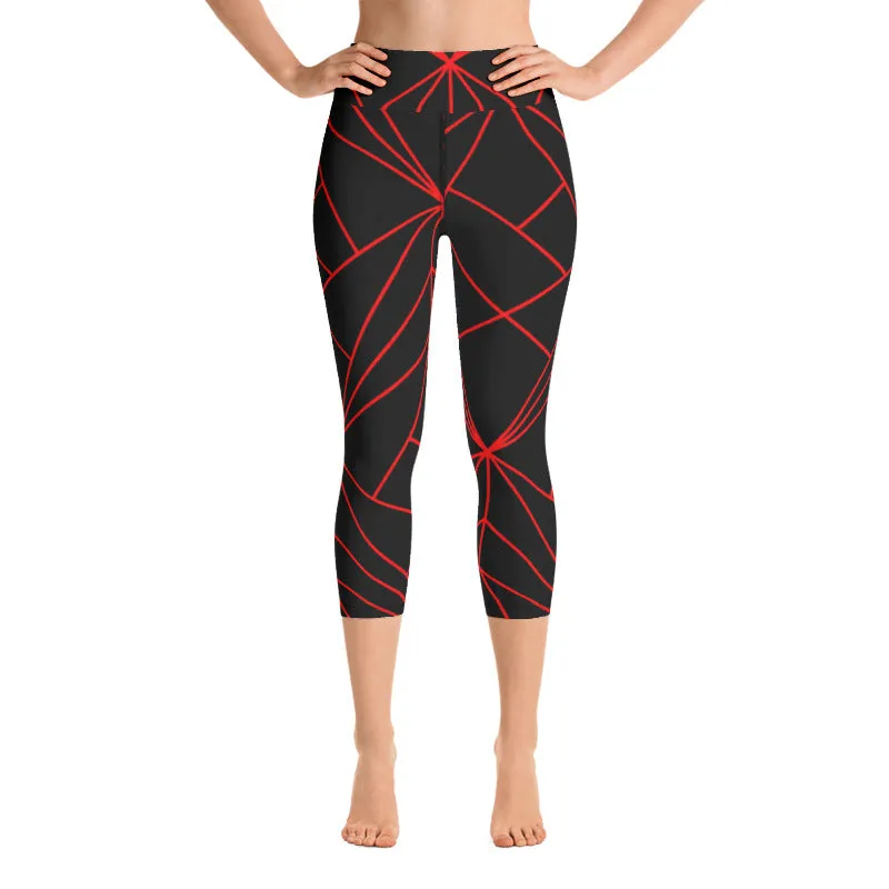 High Waist Geometry Capris