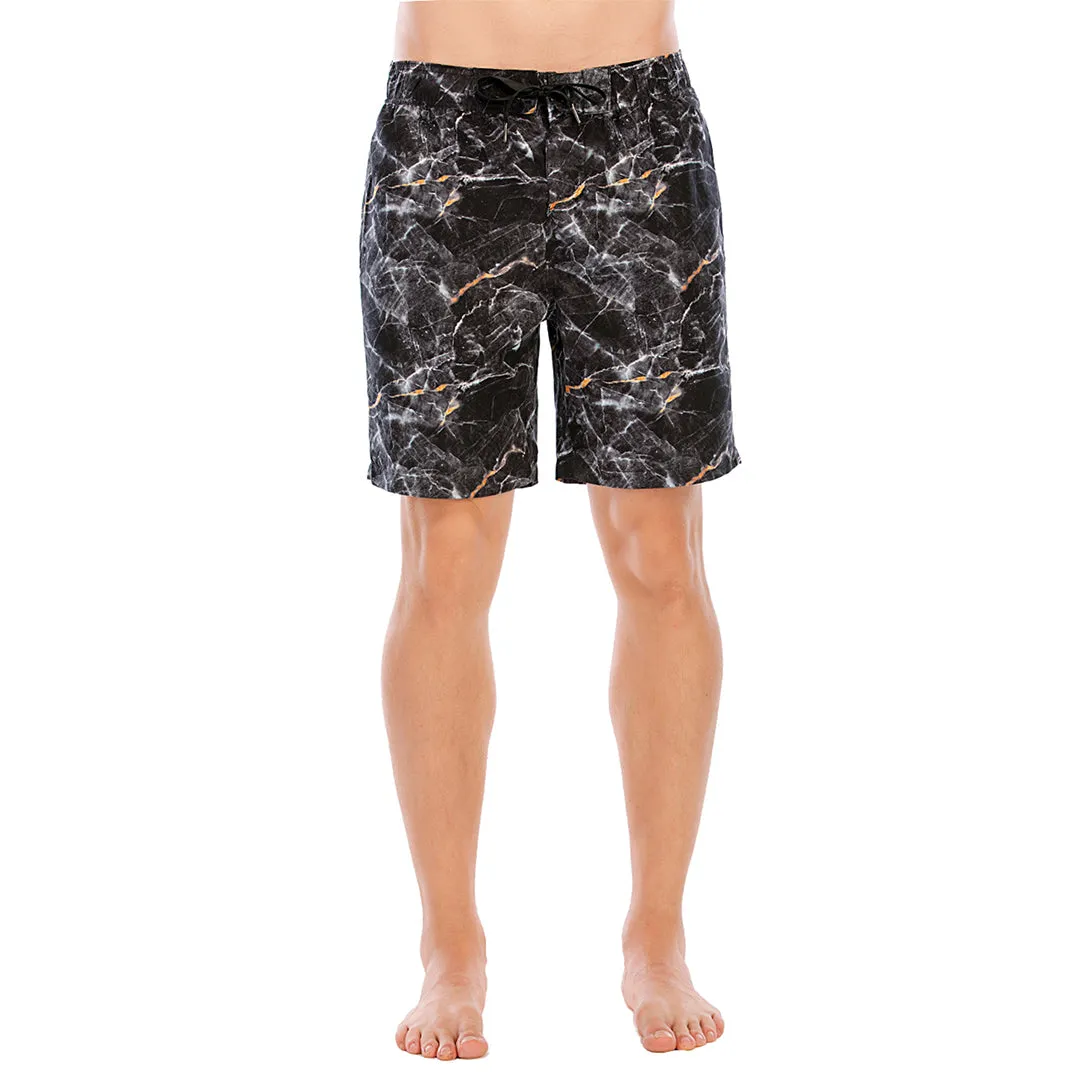 HUGE SPORTS Graphic UPF50  Mens Beach Board Shorts - Marble