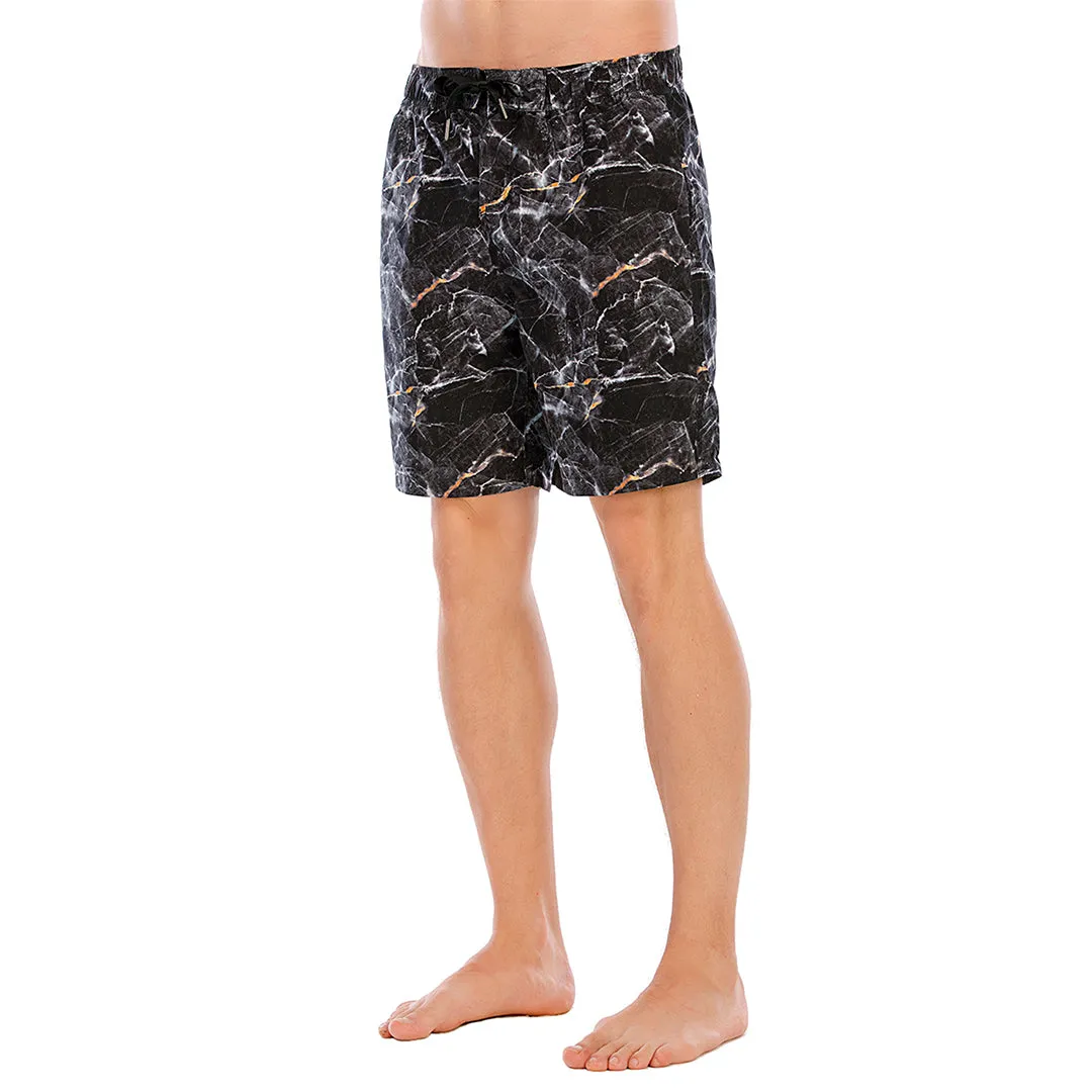 HUGE SPORTS Graphic UPF50  Mens Beach Board Shorts - Marble
