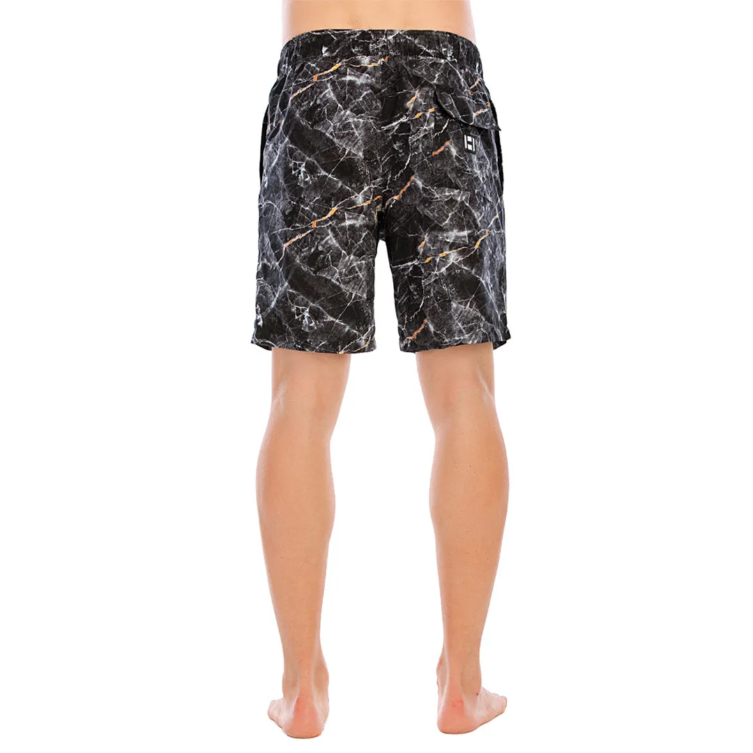 HUGE SPORTS Graphic UPF50  Mens Beach Board Shorts - Marble