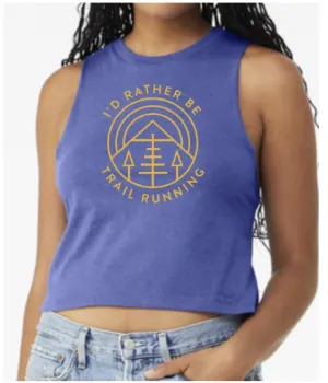 I'd Rather Be Trail Running Crop Tank