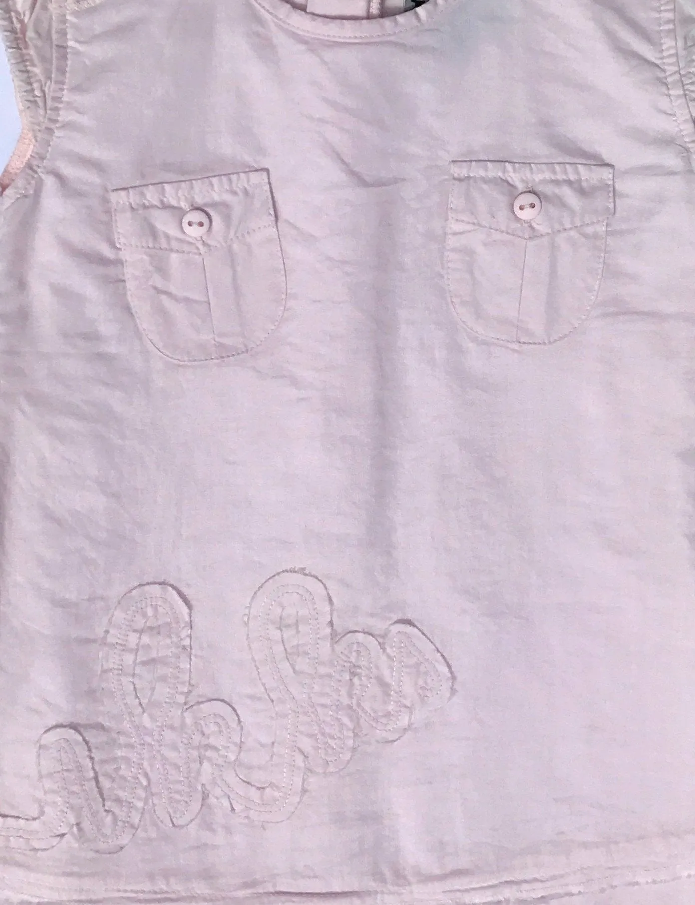 IKKS Of France Infant Girls Pale Pink Cap Sleeve Cotton Dress