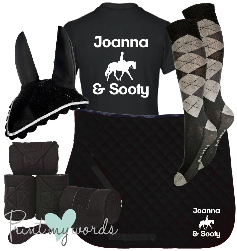 'Ivy' Ladies Personalised Matching Equestrian Set - Dressage Design