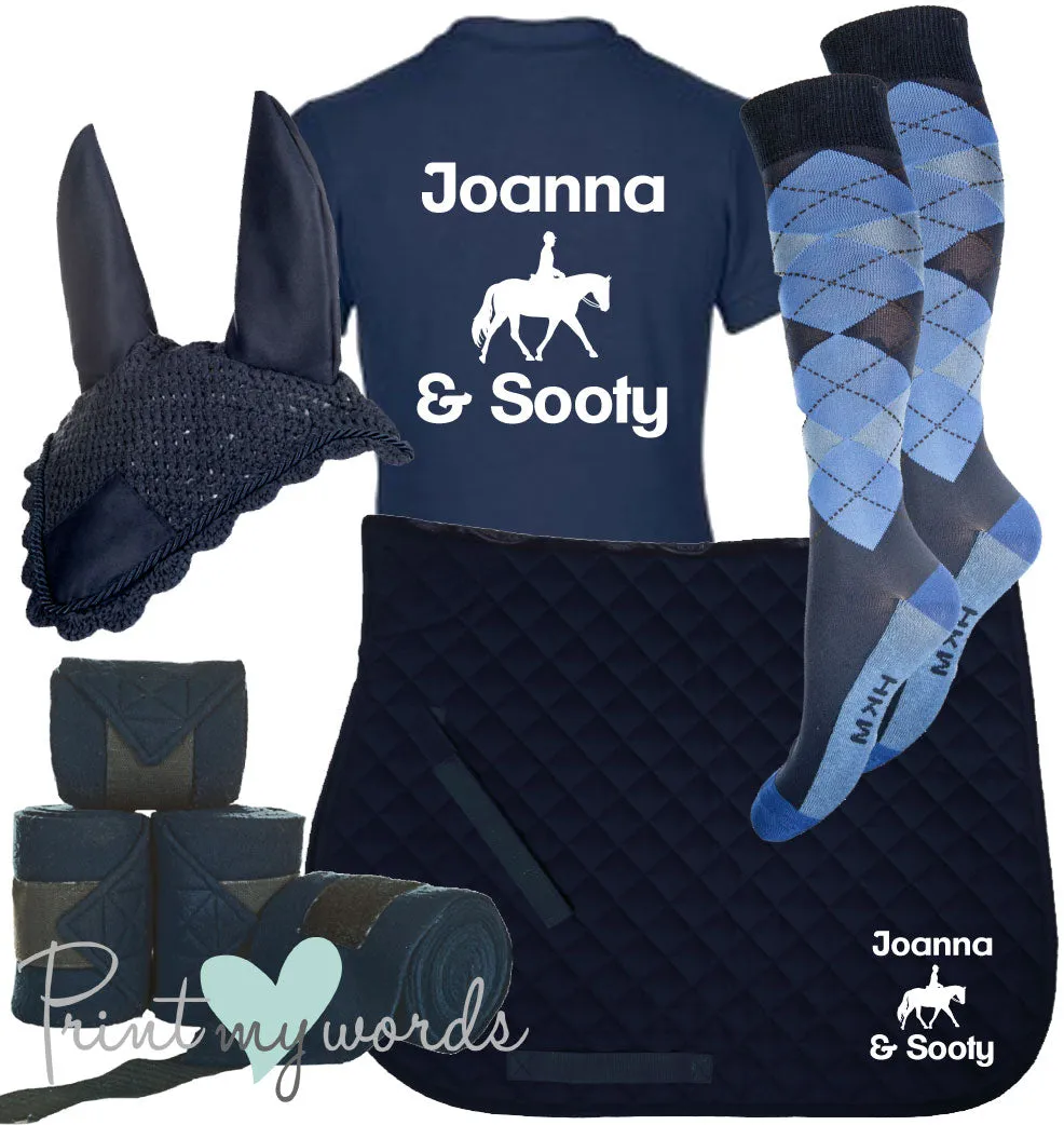 'Ivy' Ladies Personalised Matching Equestrian Set - Dressage Design
