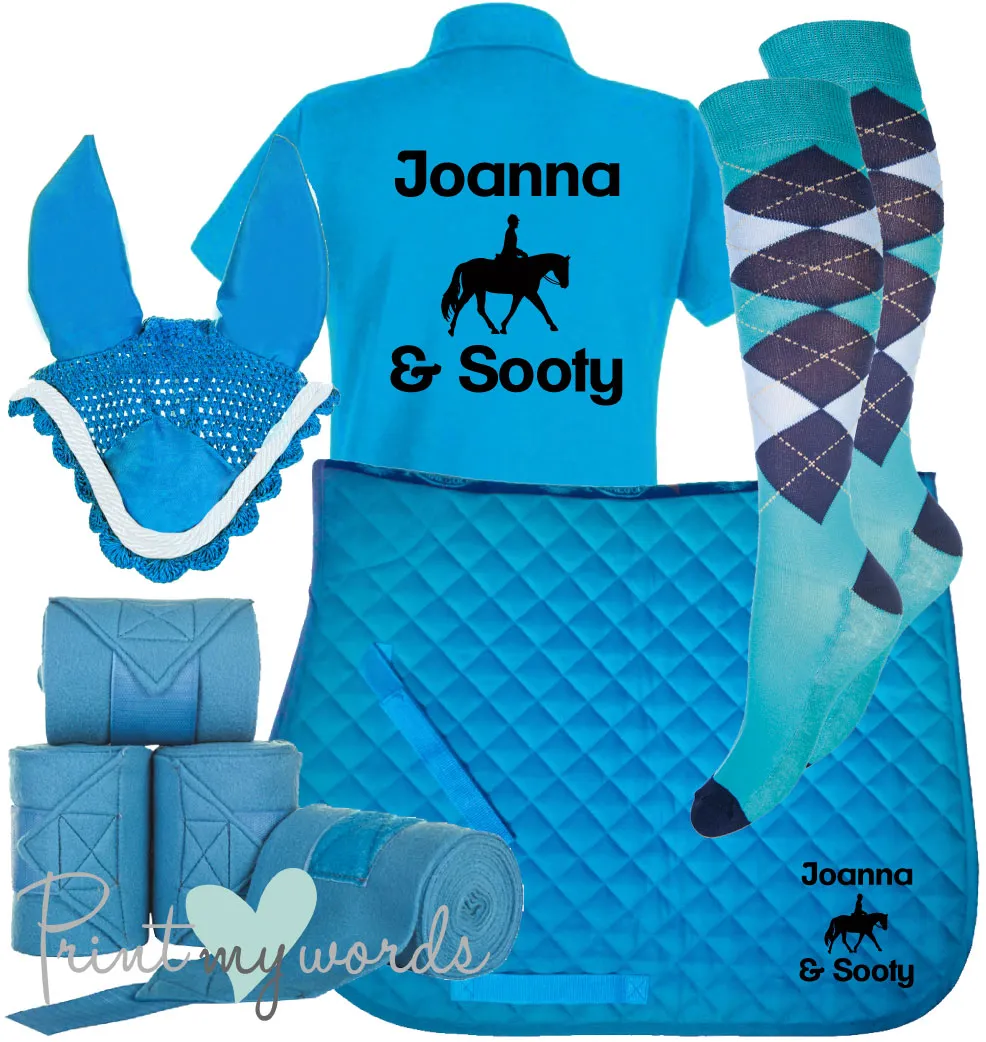 'Ivy' Ladies Personalised Matching Equestrian Set - Dressage Design
