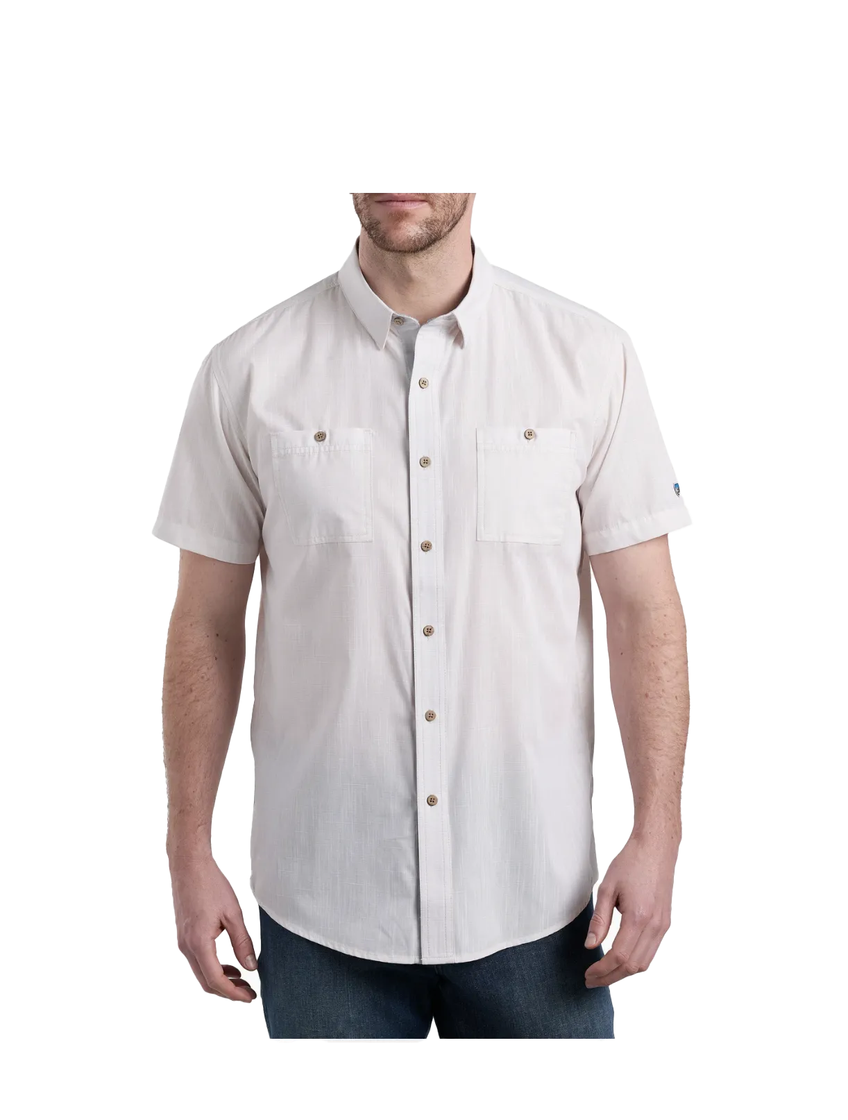 Karib Stripe Perf SS Shirt Sea Salt