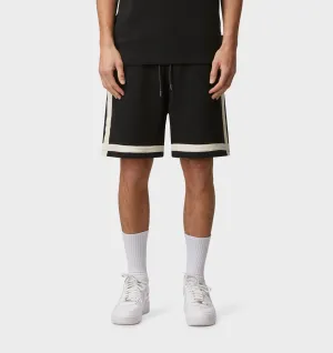 Lace Trim Trackie Short - Black