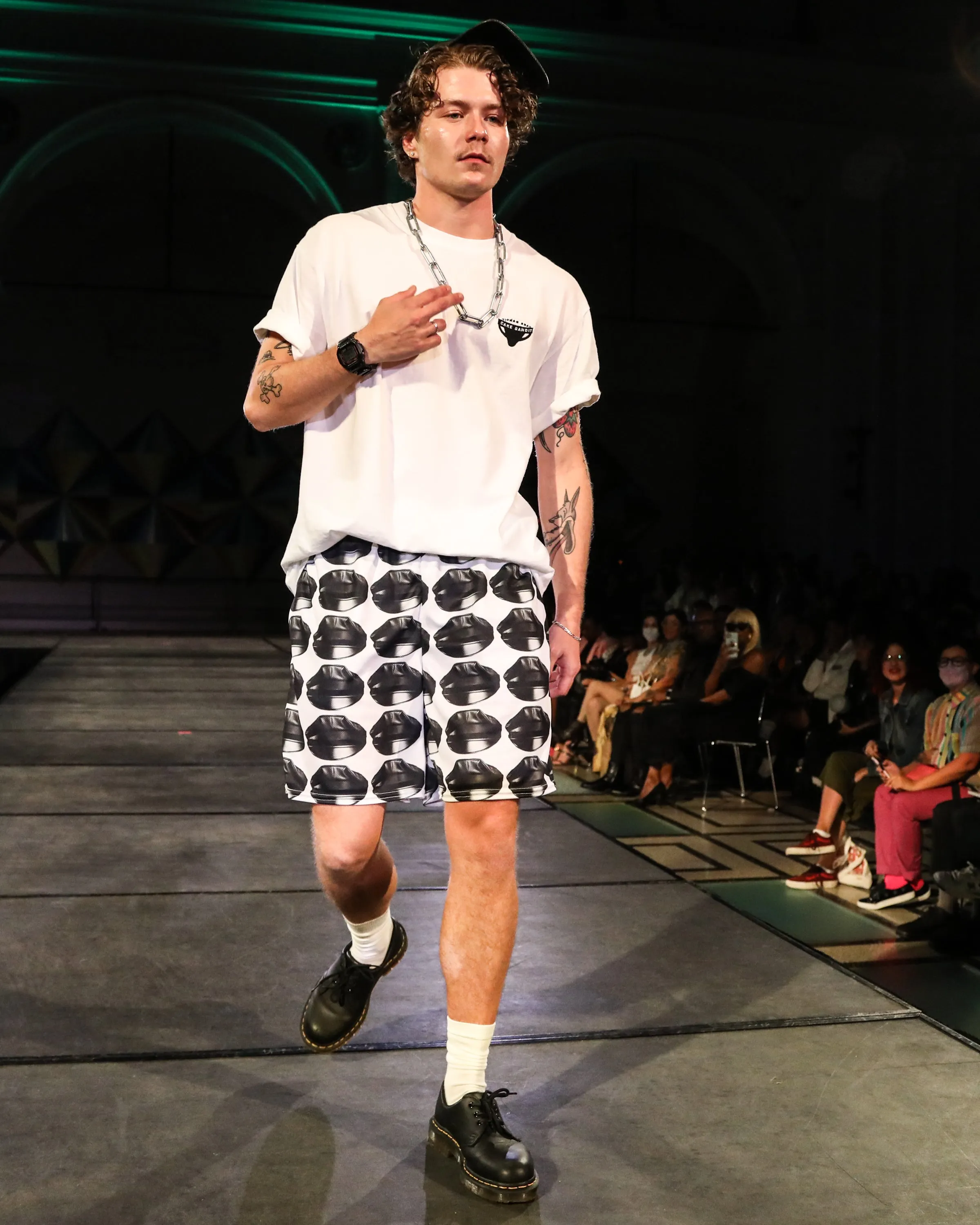 Leather Daddy Hat Mesh Shorts
