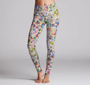 Leggings (Hi-Waist), Watercolor Drops