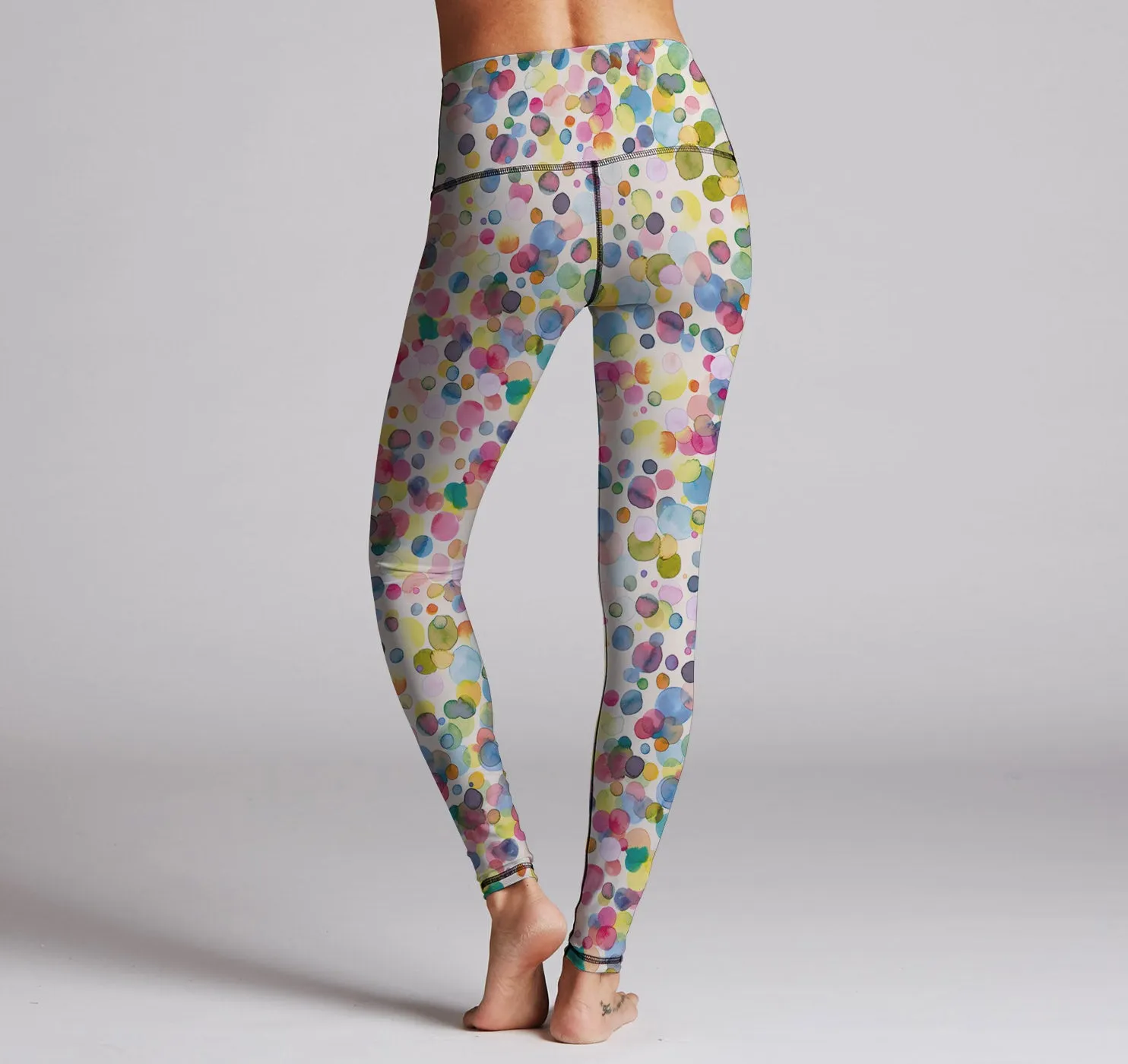 Leggings (Hi-Waist), Watercolor Drops