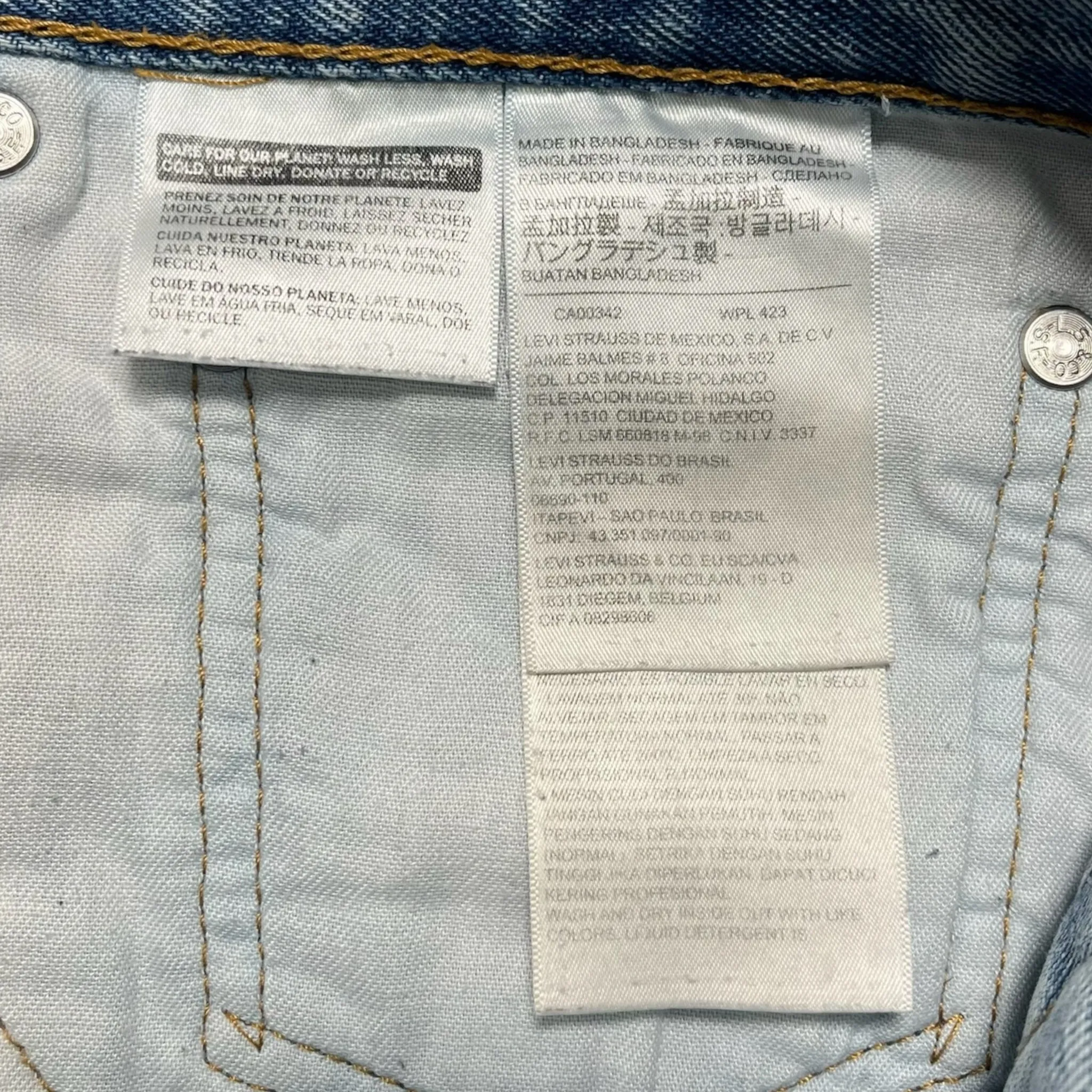 Levis Vintage Double Knee Jean Shorts Indigo Pre-Owned
