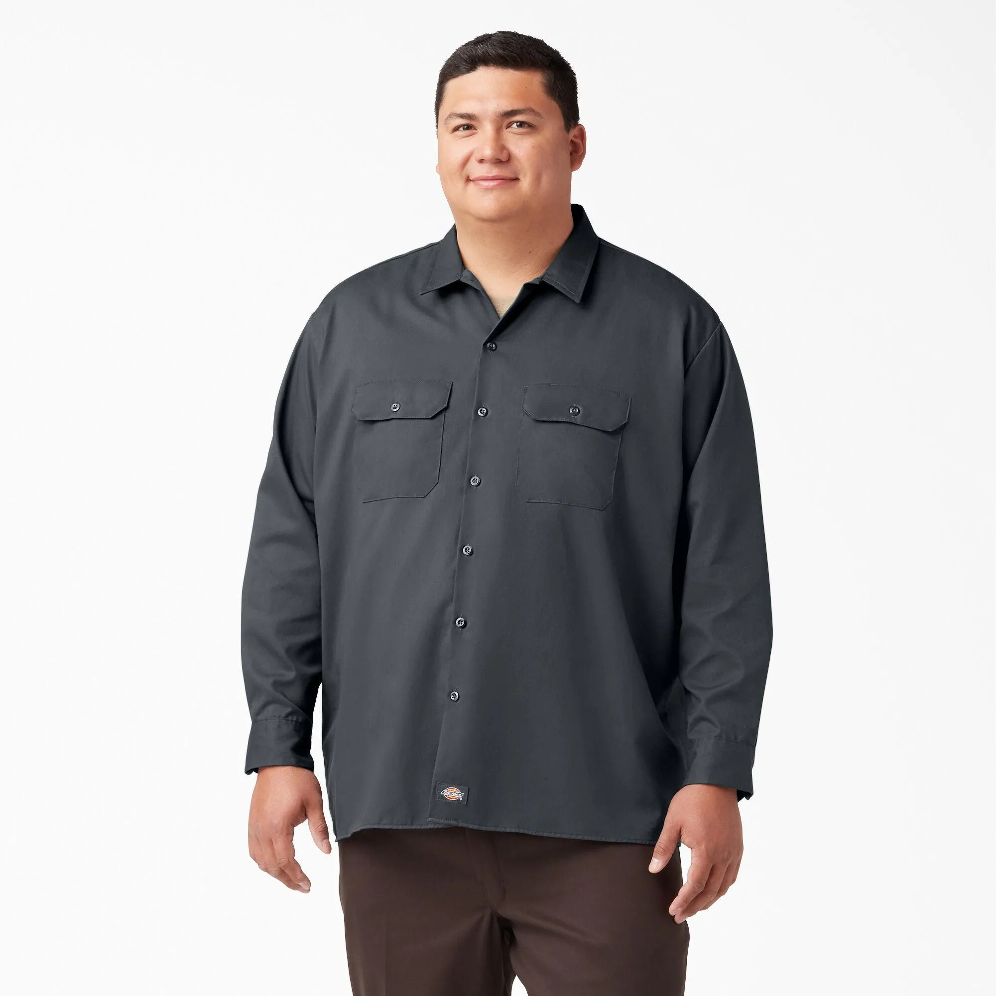 Long Sleeve Work Shirt, Charcoal Gray