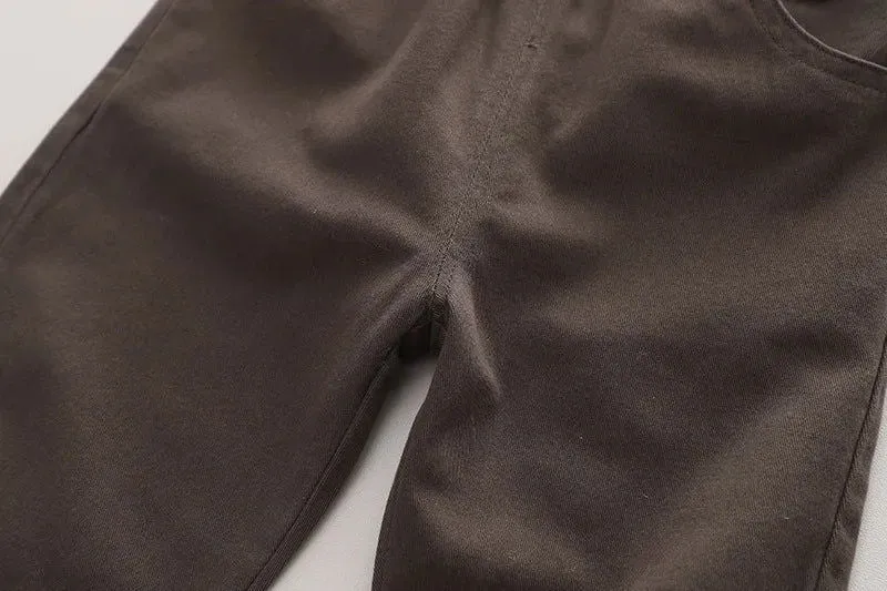 Long-sleeved Plaid Polo Shirt and Pants