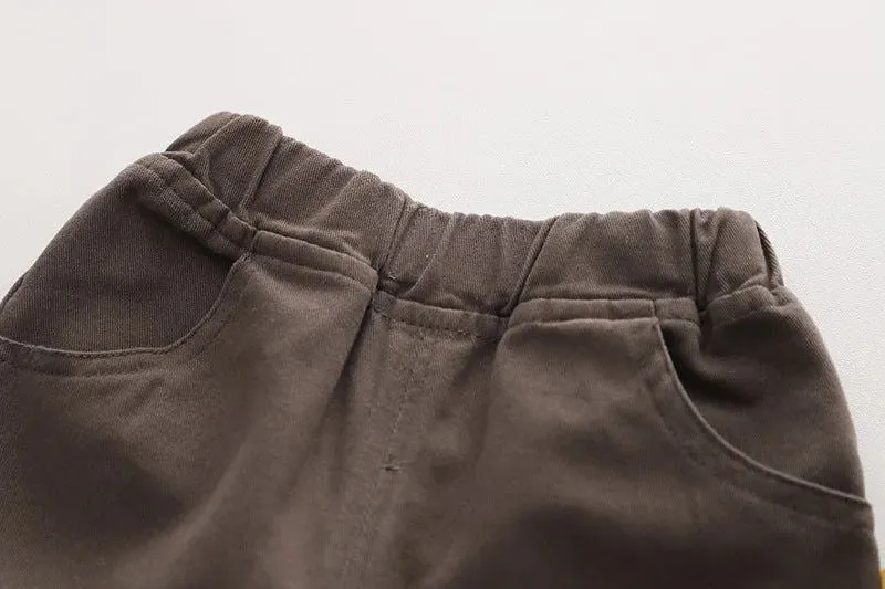 Long-sleeved Plaid Polo Shirt and Pants