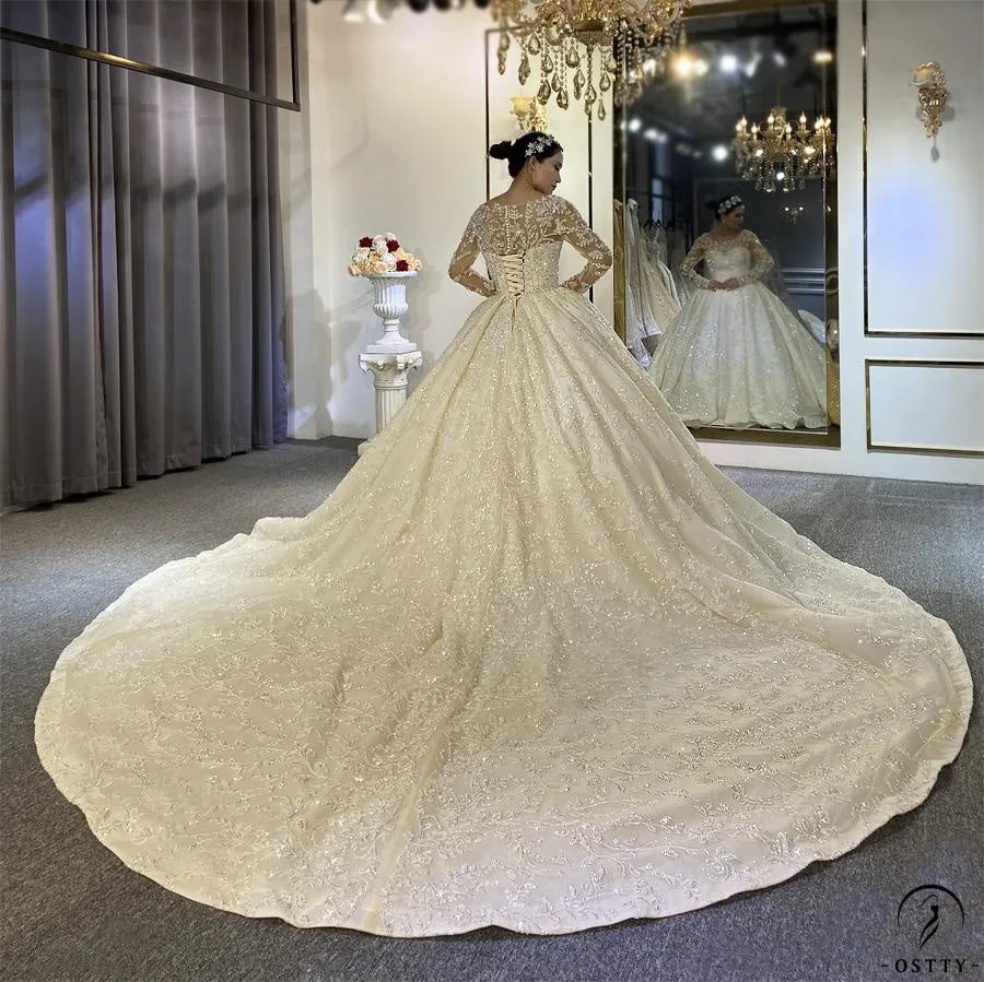 Luxury Embroidered Sleeveless Wedding Dresses OS3963