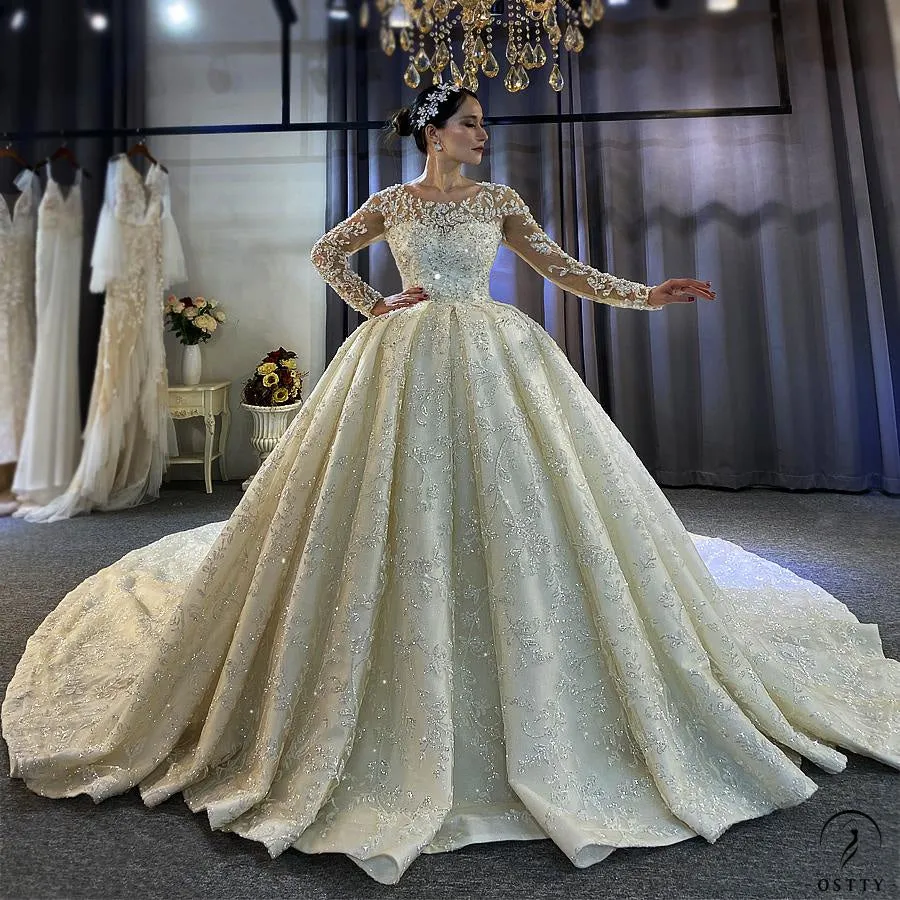 Luxury Embroidered Sleeveless Wedding Dresses OS3963