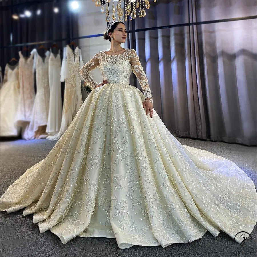 Luxury Embroidered Sleeveless Wedding Dresses OS3963