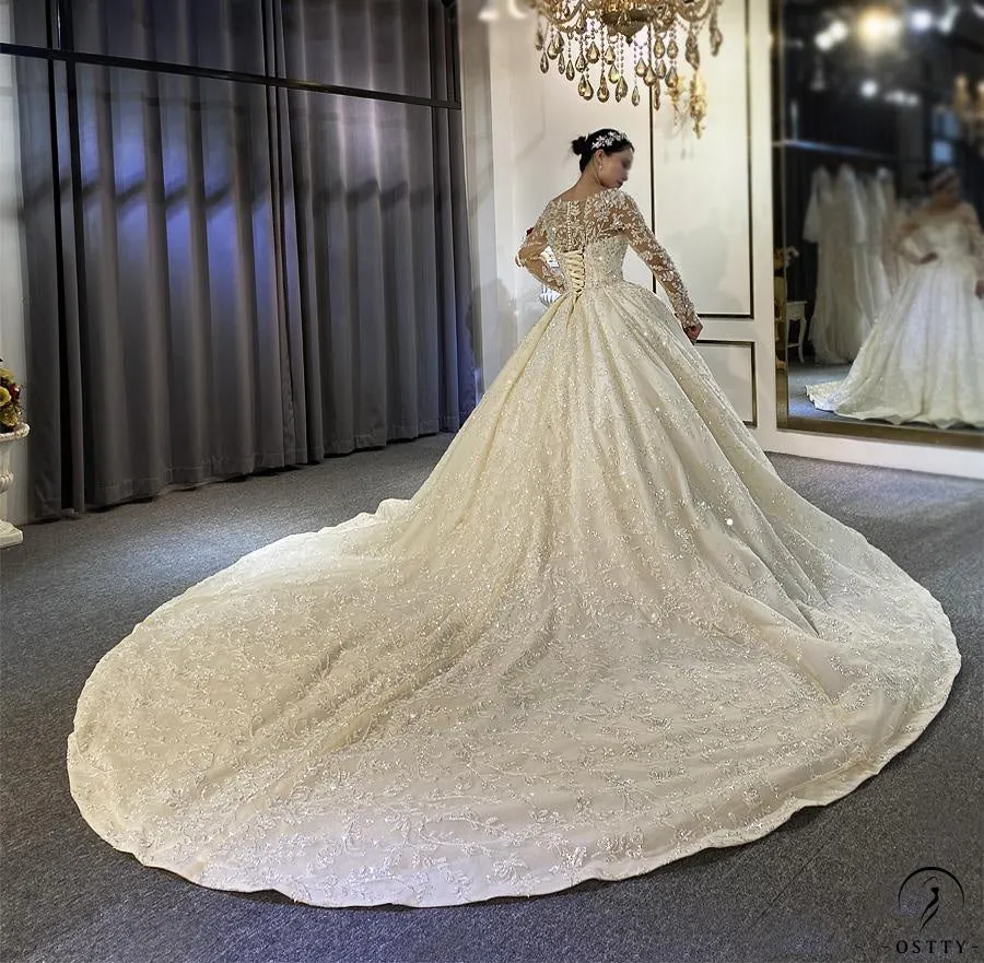 Luxury Embroidered Sleeveless Wedding Dresses OS3963